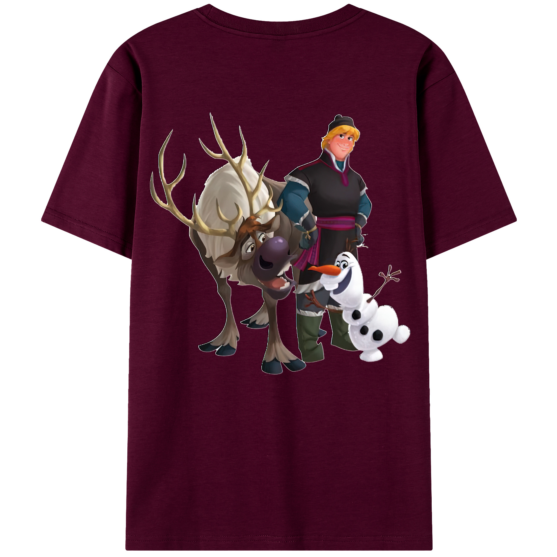 （画像用） アナと雪の女王 アンナ エルサ Frozen Anna Elsa レディース半袖Tシャツ(バックプリント)